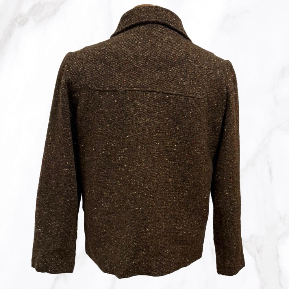 The Territory Ahead Women’s Wool Blend Brown Tweed Collared Toggle Coat, Size S - Picture 2 of 10